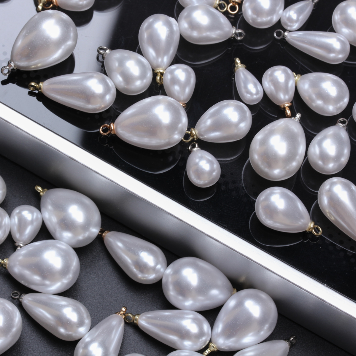 Resin Art Necklace - 100pcs/bag 10/14/16/18mm Bright Imitation Pearl Water