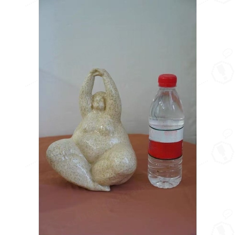 Resin Art Table Top - Handcrafted Sandstone Resin Figurine Abstract Chubby