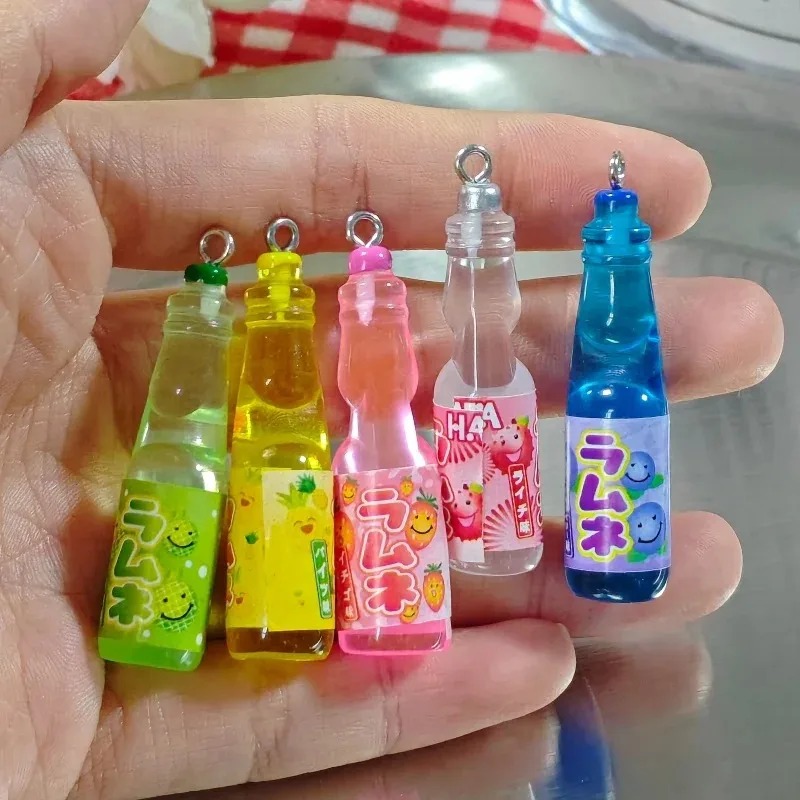 Resin Art Essentials - 10Pcs Tiny Soda Bottle Resin Charms