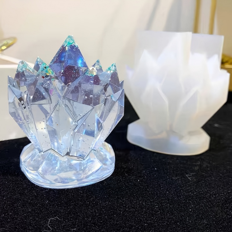 Resin Art Mold - 1pcCrystal Cluster Decorative Silicone Mold Candle