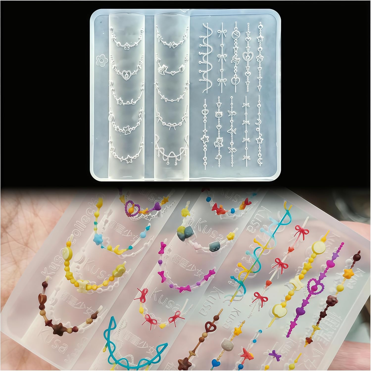 Resin Art Necklace - 3D Bead Necklace Gel Nail Art