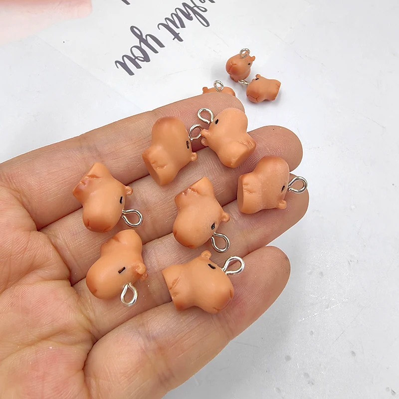 Resin Art Essentials - 10pcs Cute Small Capybara Charms for
