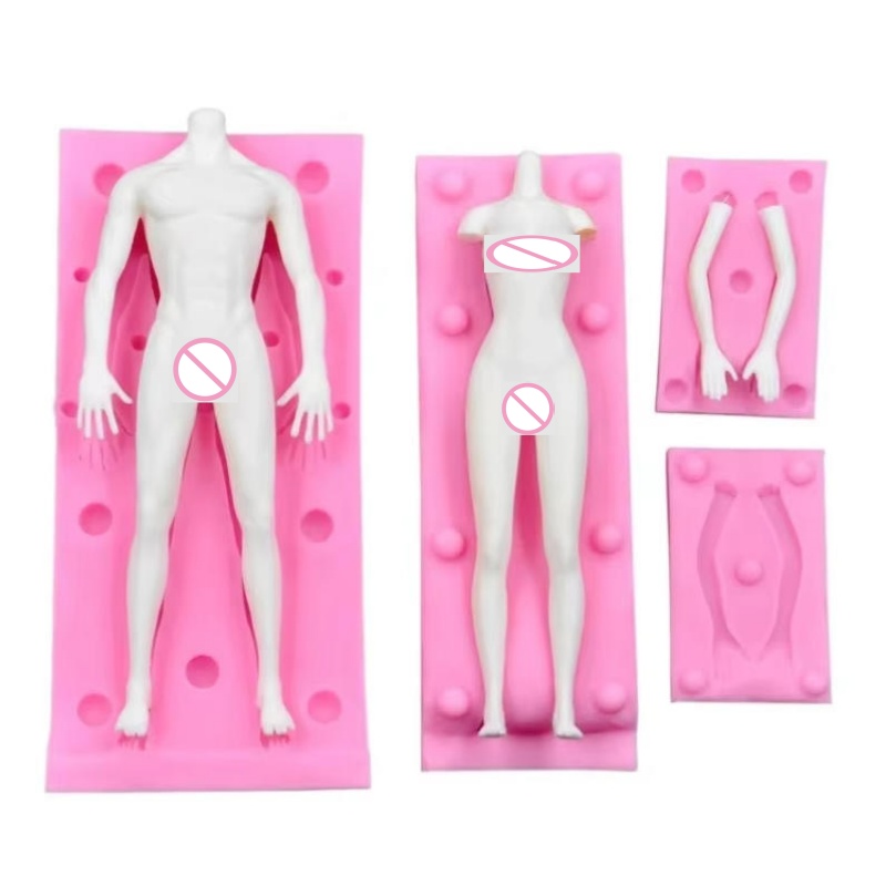 Resin Art Clay - Silicone Polymer Clay Molds Doll Body