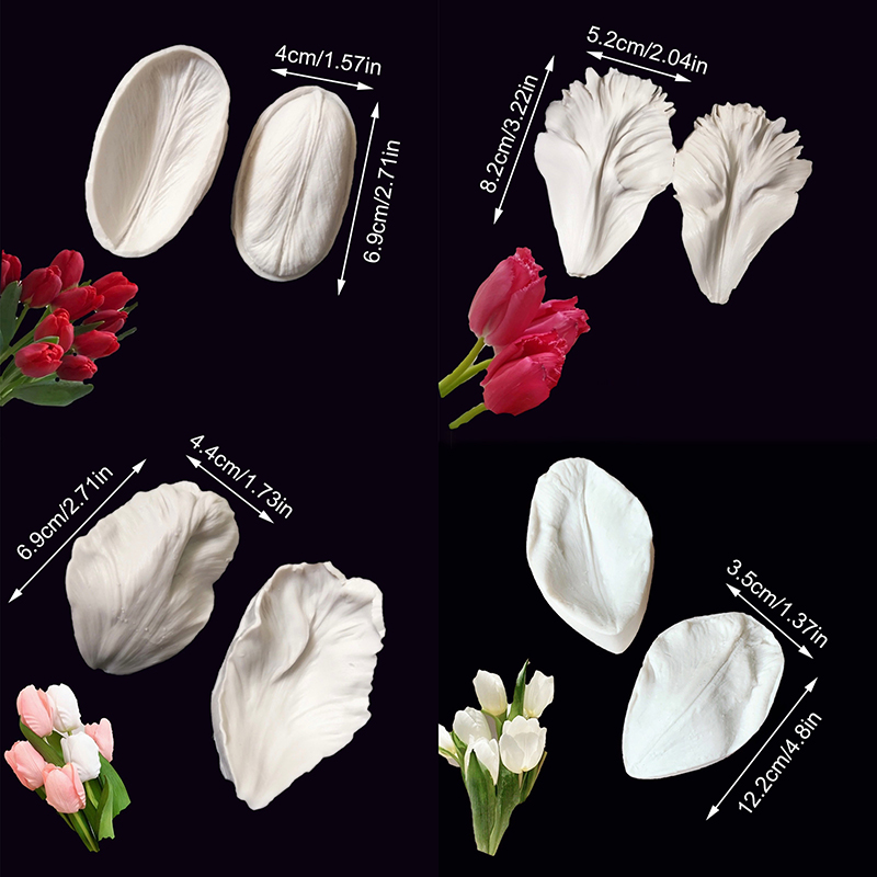 Resin Art Clay - HOT! 2Pcs Tulip Petal Silicone Mold