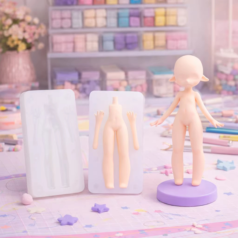 Resin Art Clay - Dolls Facial/Body Silicone Gel Molds Handmade