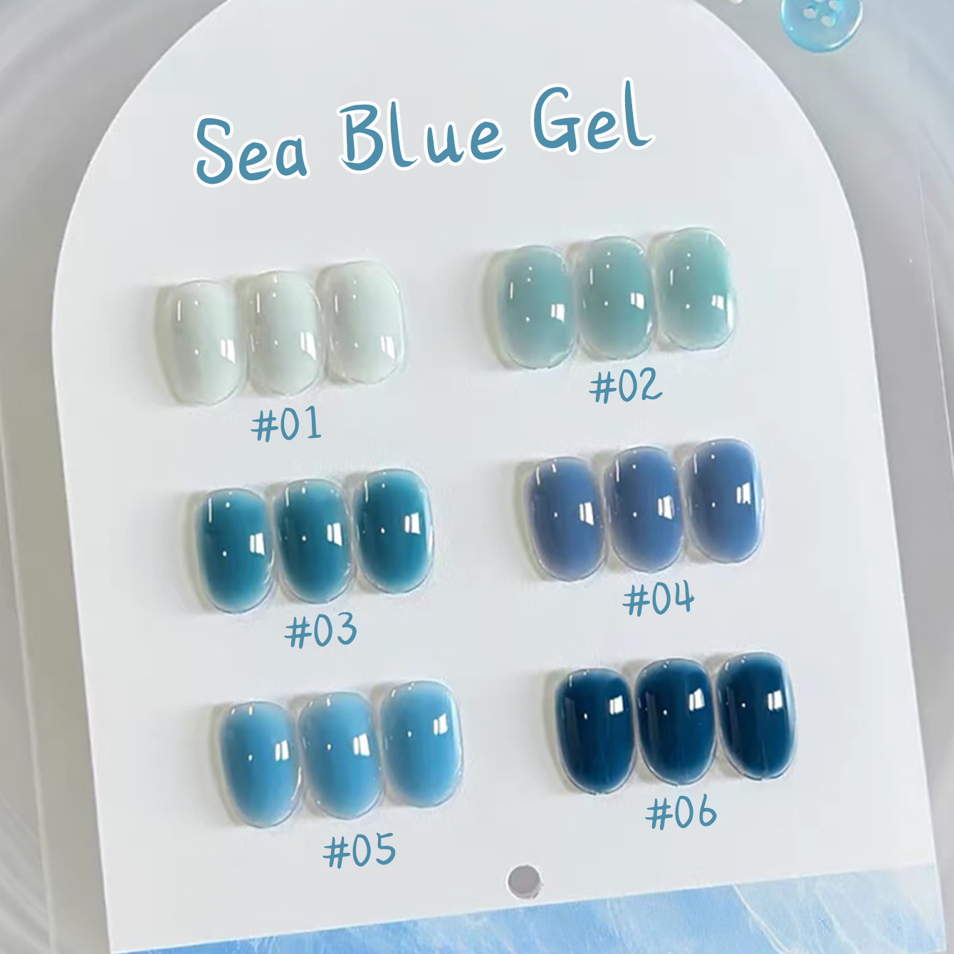 Resin Art All - 1-10pcs WS Ice Transparent Blue White
