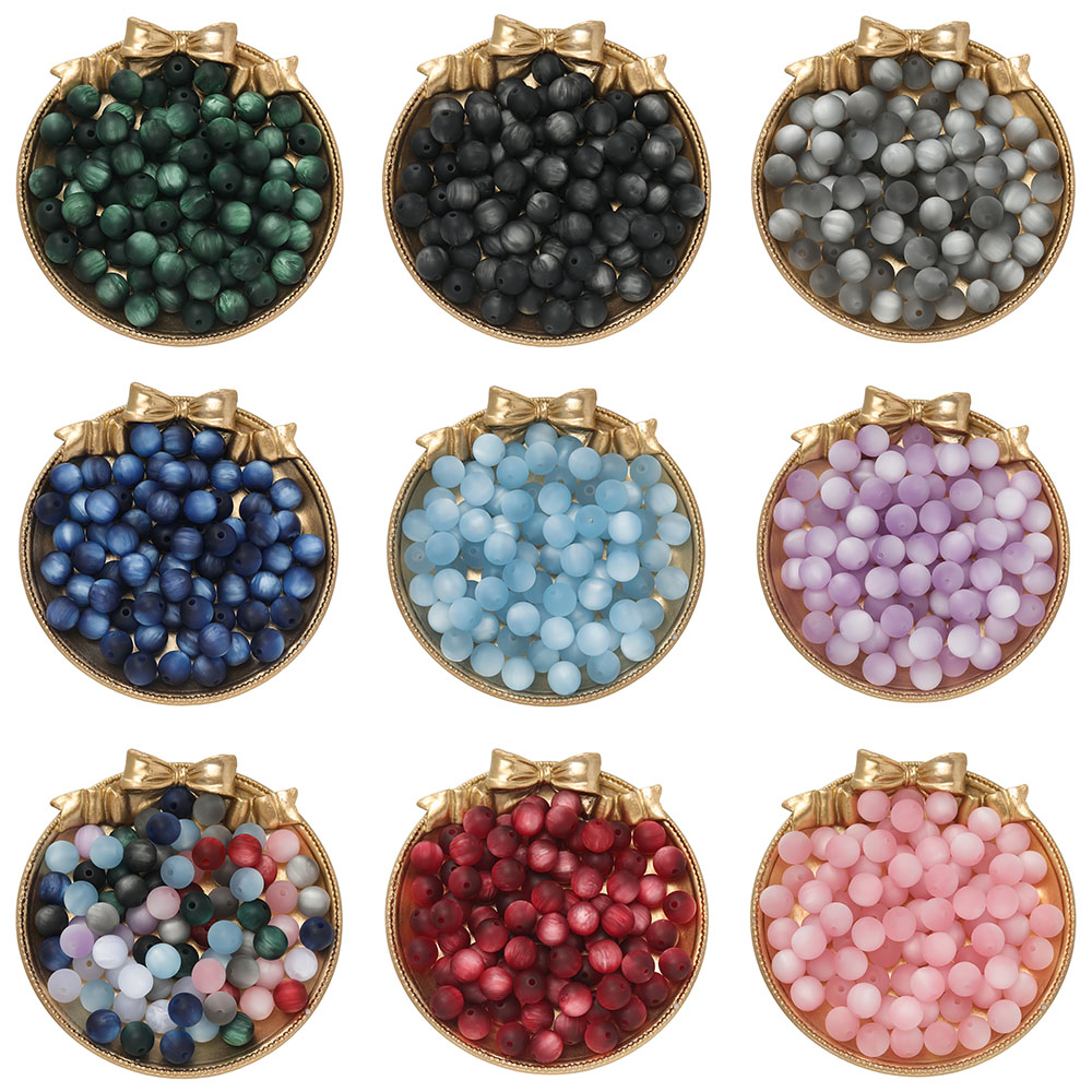Resin Art Essentials - 10pcs/Lot 8/10mm Resin Cat Eye Beads