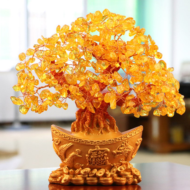 Lucky Money Tree Chinese Gold  - Resin Art Table Top review and price