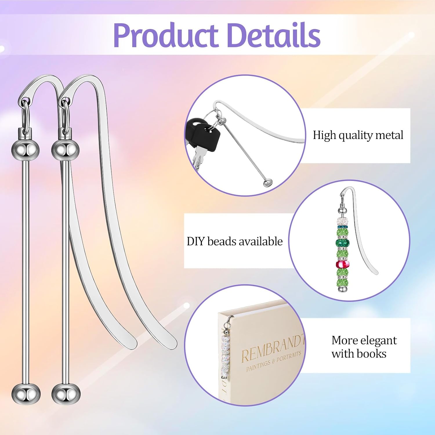 6Pcs Beadable Bookmarks DIY Me - Resin Art Bookmark review and price