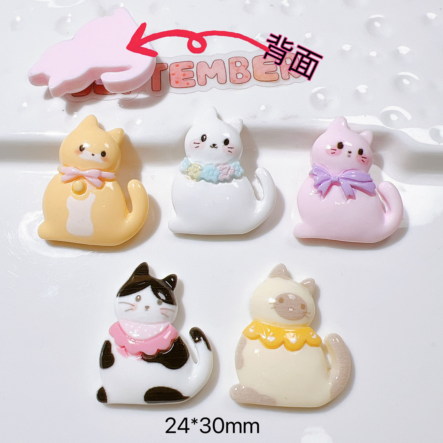 10/20Pcs Cute Bowknot Cat Flat - Resin Art Necklace review and price