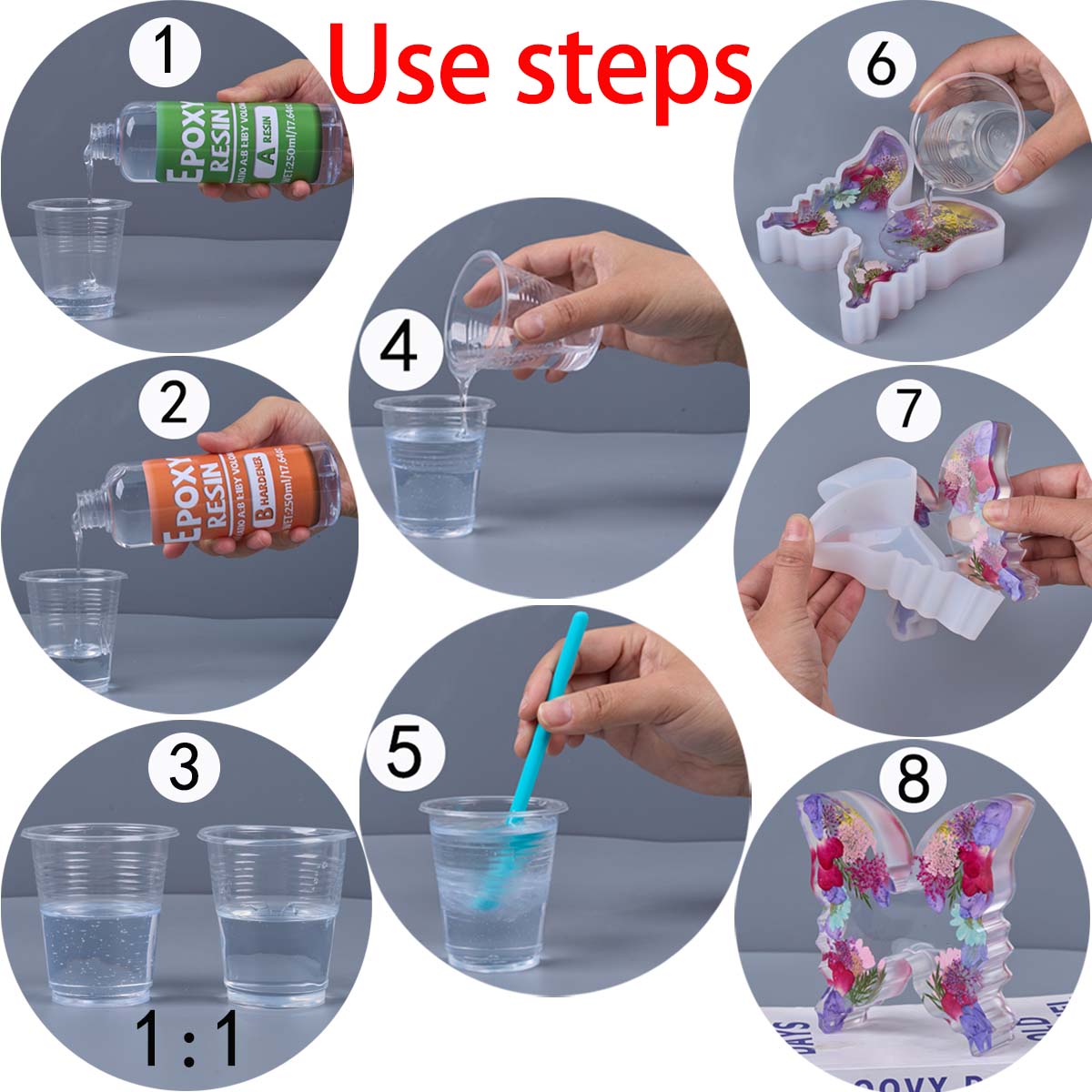 1:1 Ratio Epoxy Resin Kit Anti - Resin Art Mold review and price