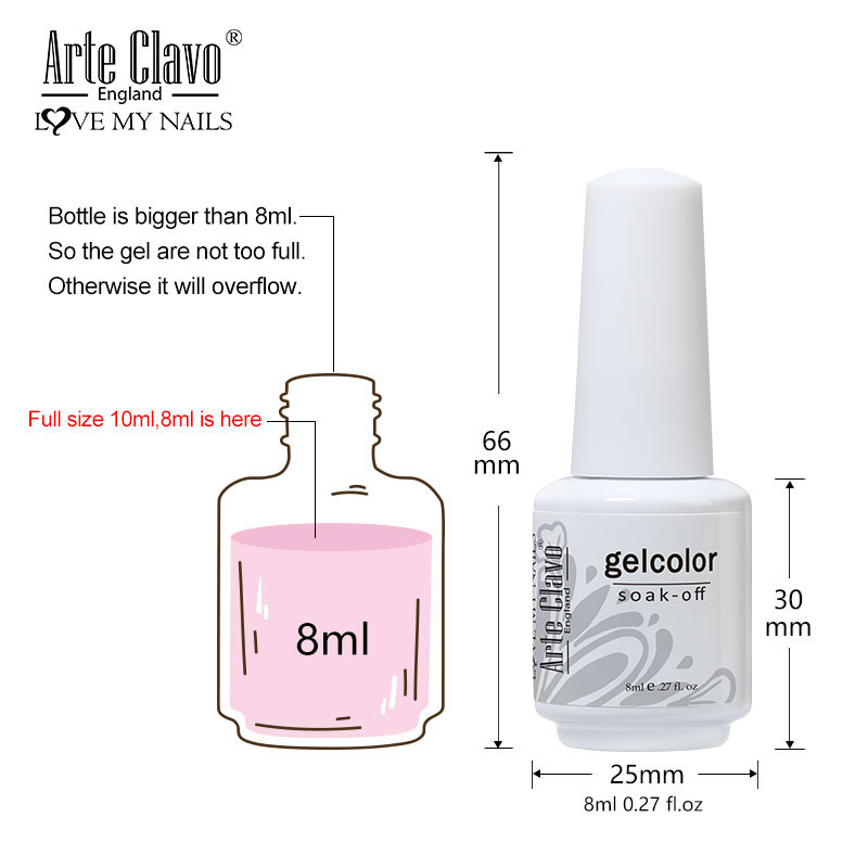 Arte Clavo 8ml Nail Gel Polish - Resin Art All review and price