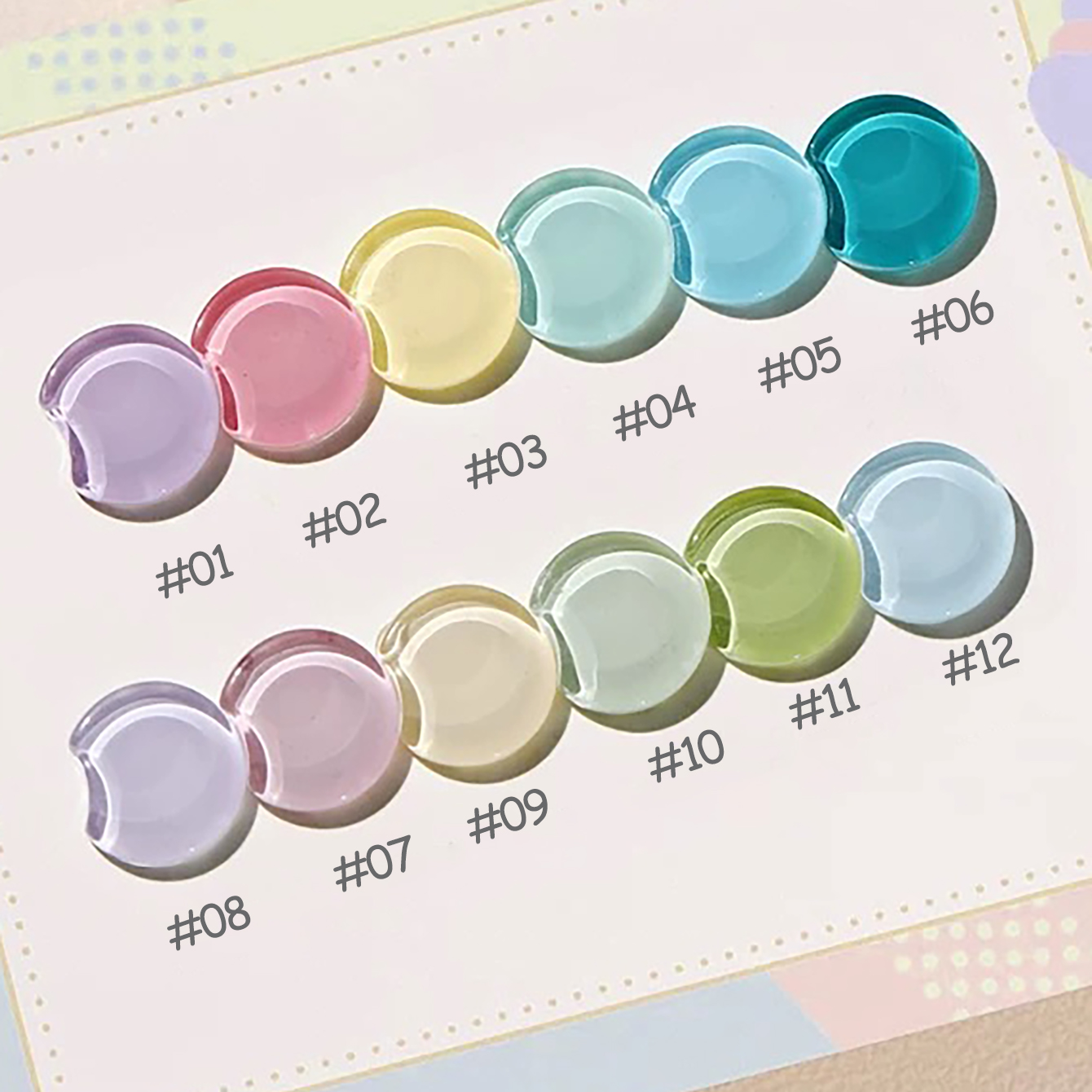 1pcs WS Summer Nails Macaron D - Resin Art All review and price