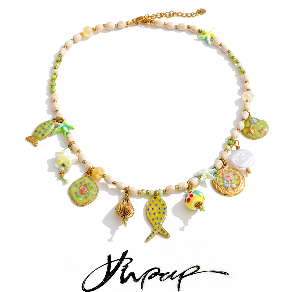 Yhpup Exclusive Stainless Stee - Resin Art Necklace review and price