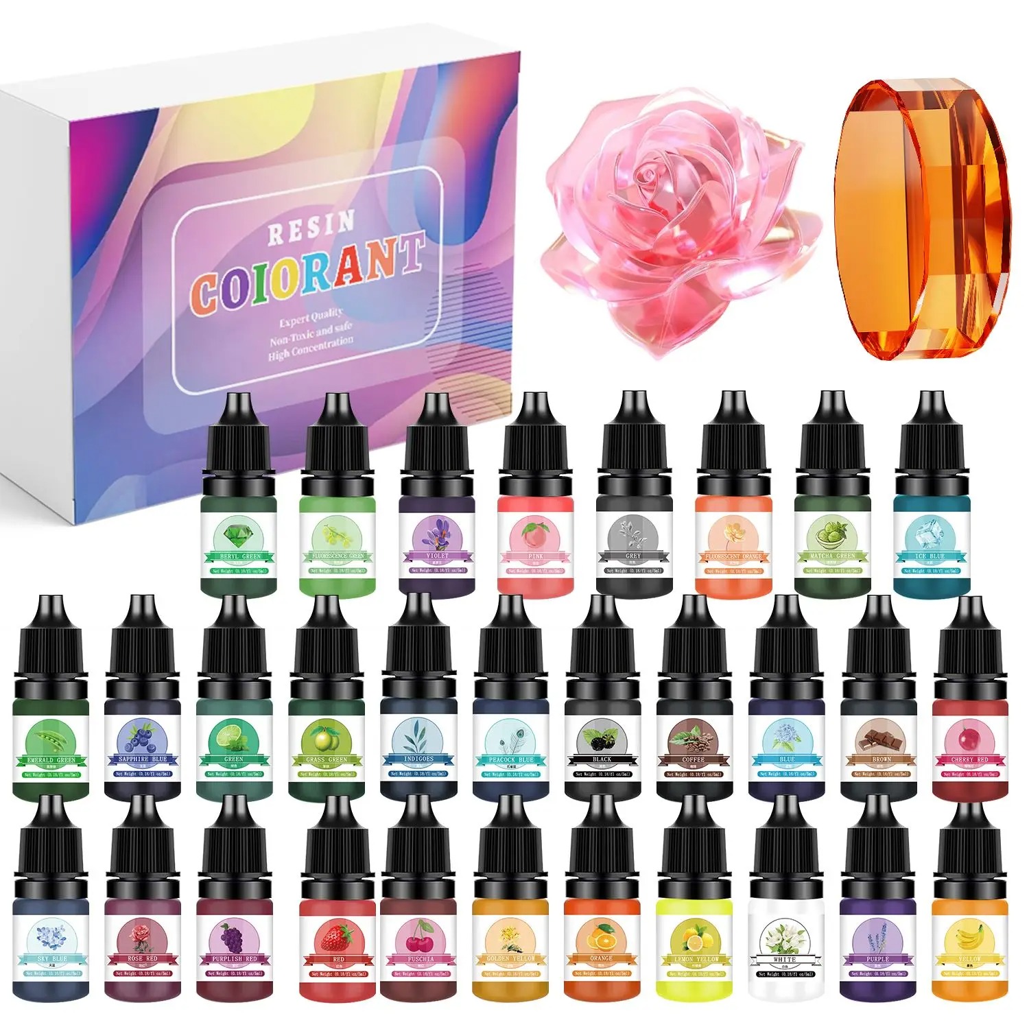 30Colors 5ml Epoxy Resin Pigme - Resin Art Letters review and price