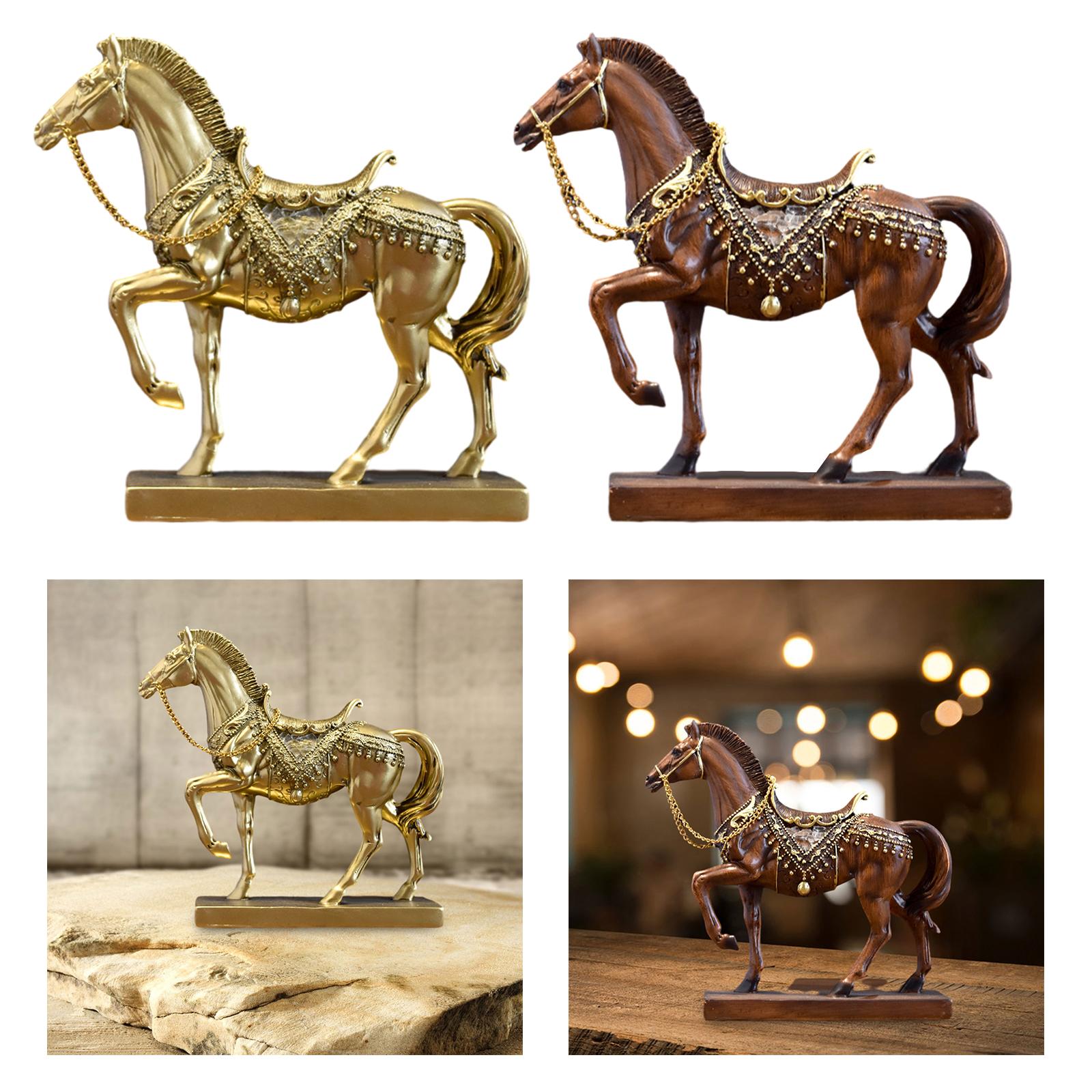 Horse Figurine Horse Statue Ta - Resin Art Table Top review and price