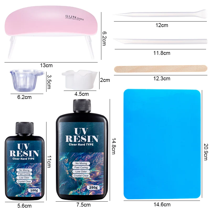 Hard UV Resin Glue Kit Fast Cu - Resin Art Things review and price