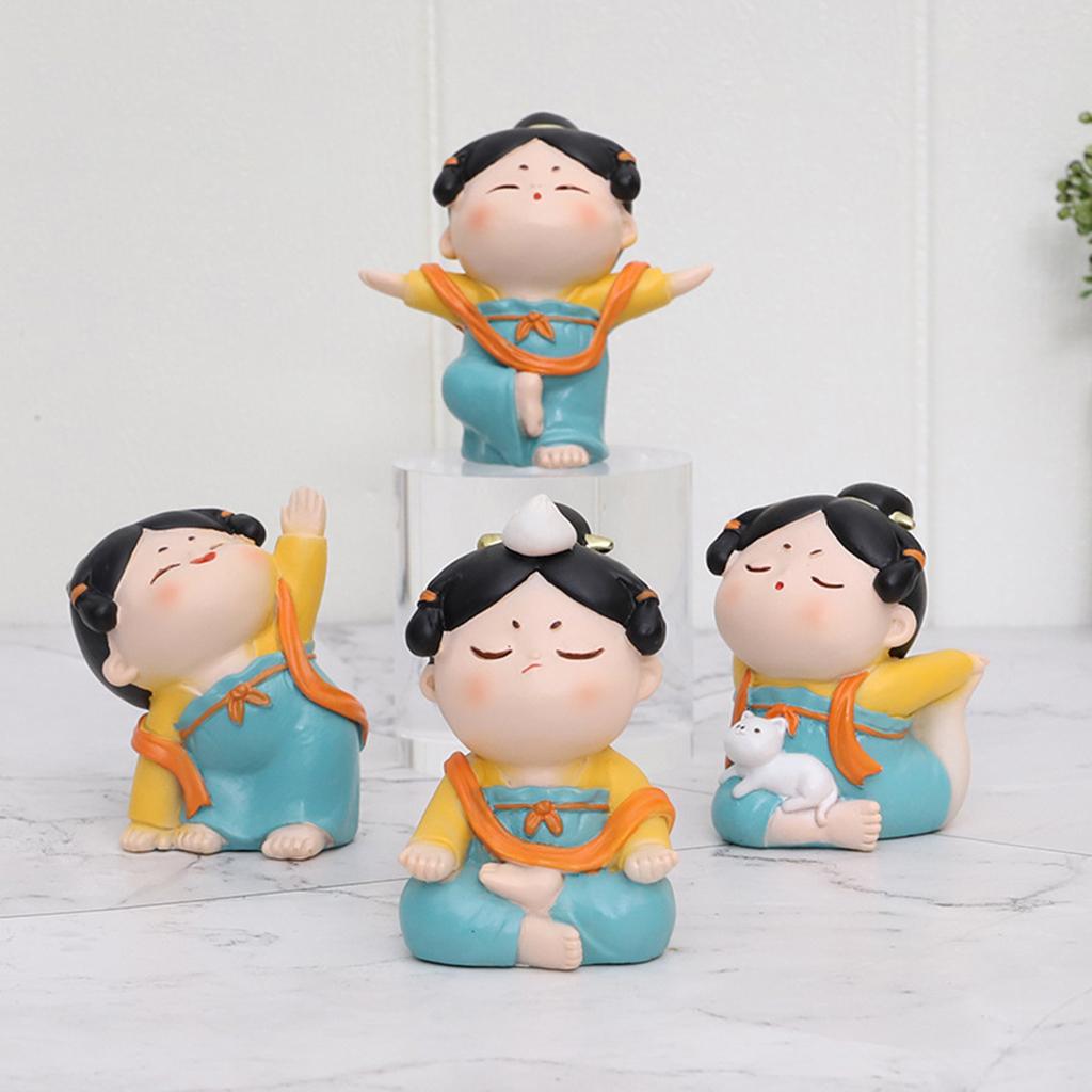 Cute Chinese Lady Yoga Statue  - Resin Art Studio review and price