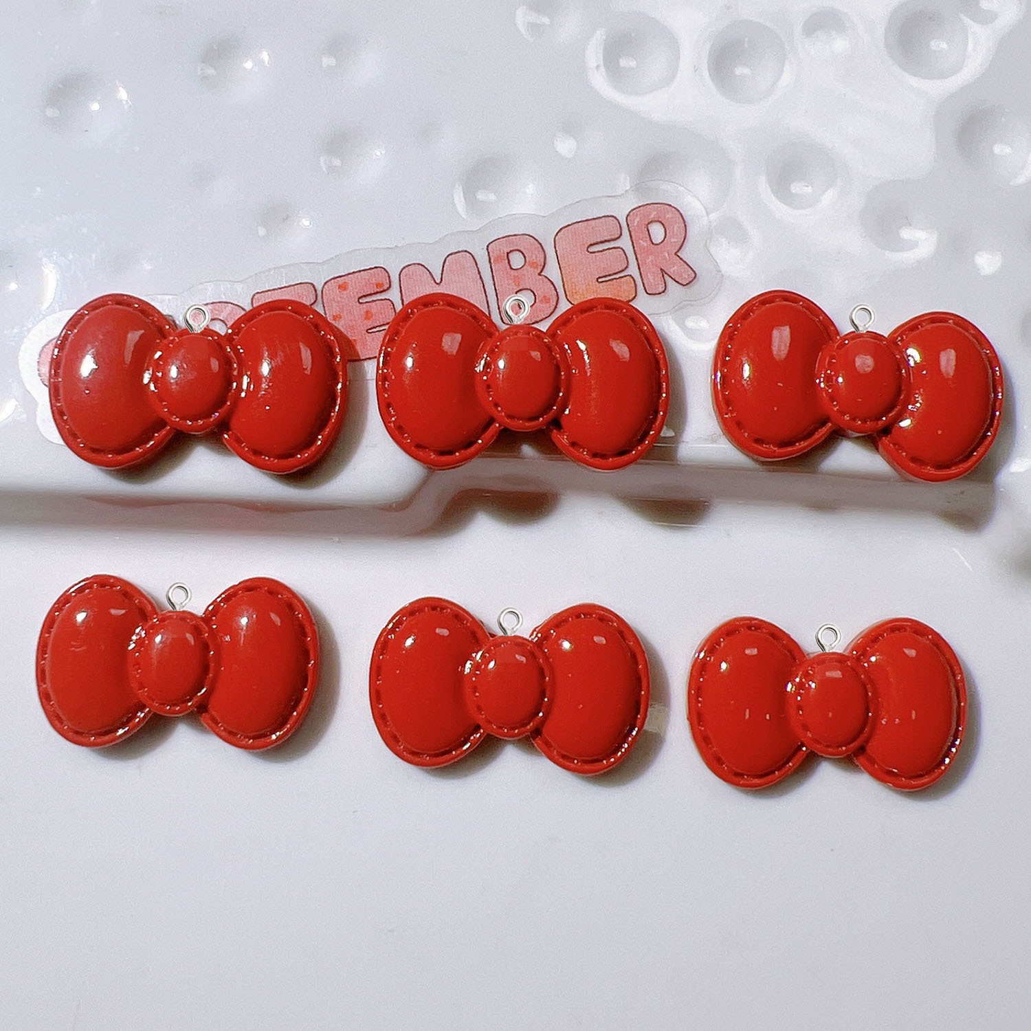 10Pcs Cute Cartoon Bowknot Res - Resin Art Necklace review and price