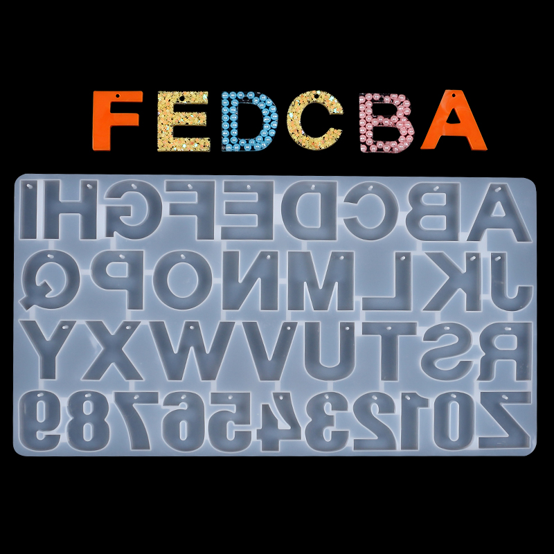 Letter Number Keychain Silicon - Resin Art Letters review and price
