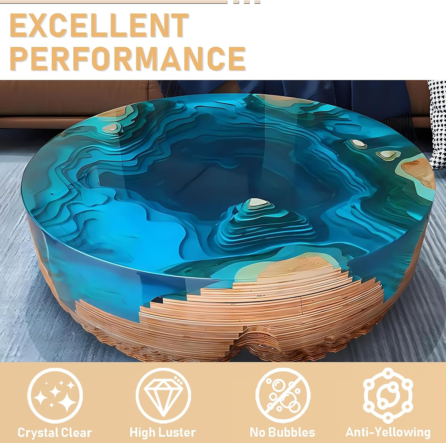 17.6oz/33.8oz AB Resin Epoxy G - Resin Art Table Top review and price