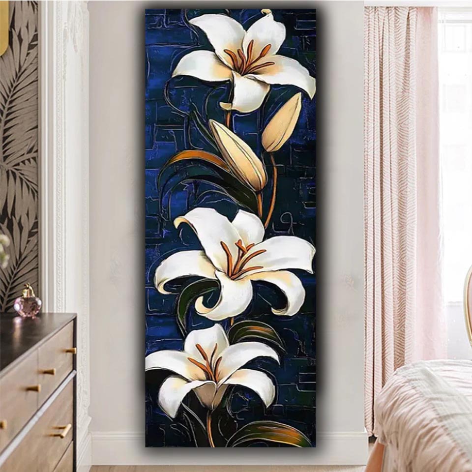 Vibrant white Lily Diy Diamond - Resin Art All review and price