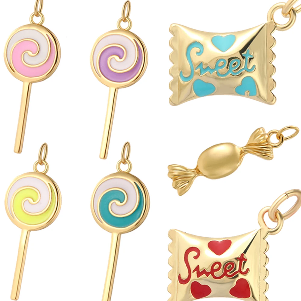 Bohemian Candy Lollipop Charm  - Resin Art Necklace review and price