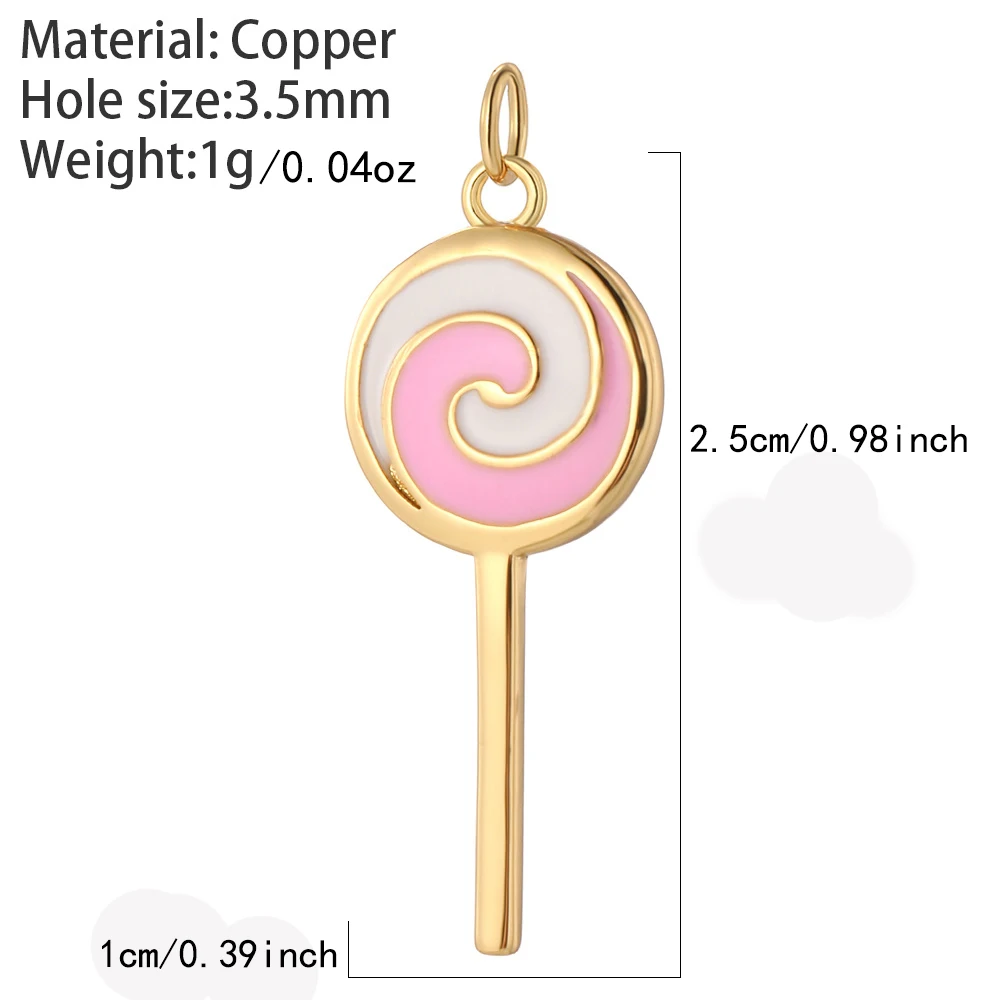 Bohemian Candy Lollipop Charm  - Resin Art Necklace review and price