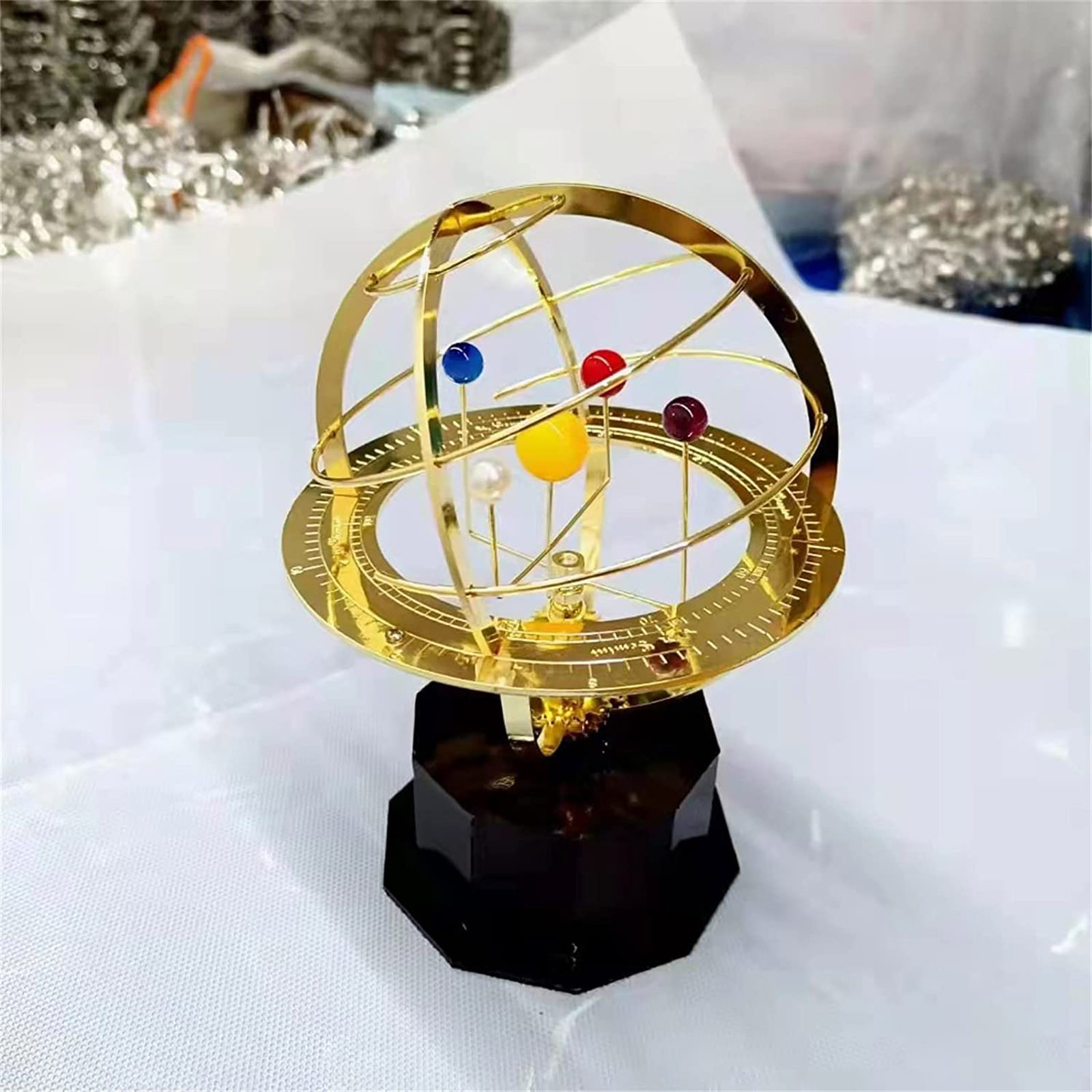 Rotating Solar System Metal Or - Resin Art Table Top review and price