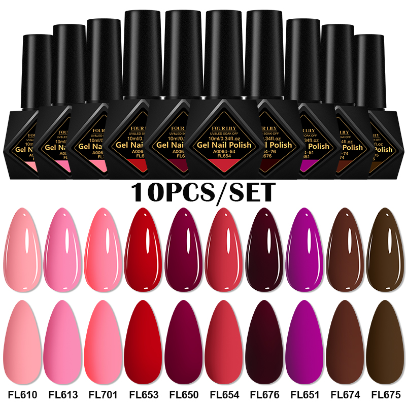 10pcs Gel Nail Polish Set  All - Resin Art All review and price