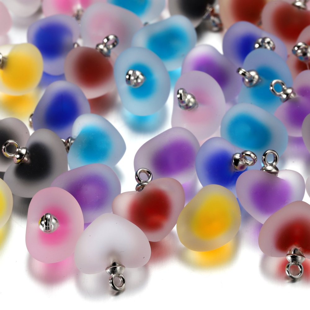 10pcs/lot Resin Frosted Multic - Resin Art Necklace review and price