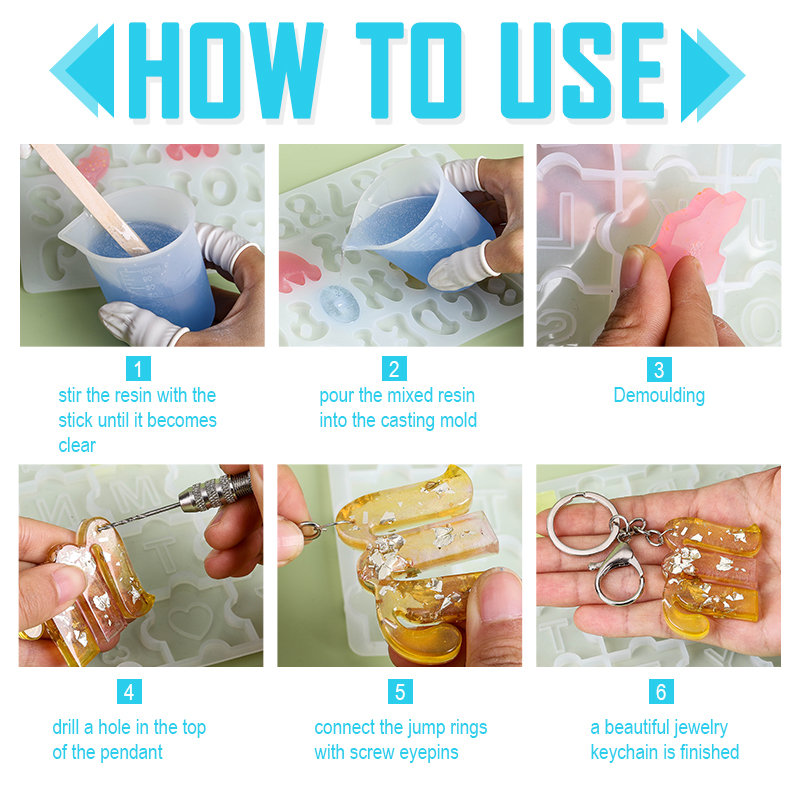 Alphabet Keychain Molds Alphab - Resin Art Mold review and price