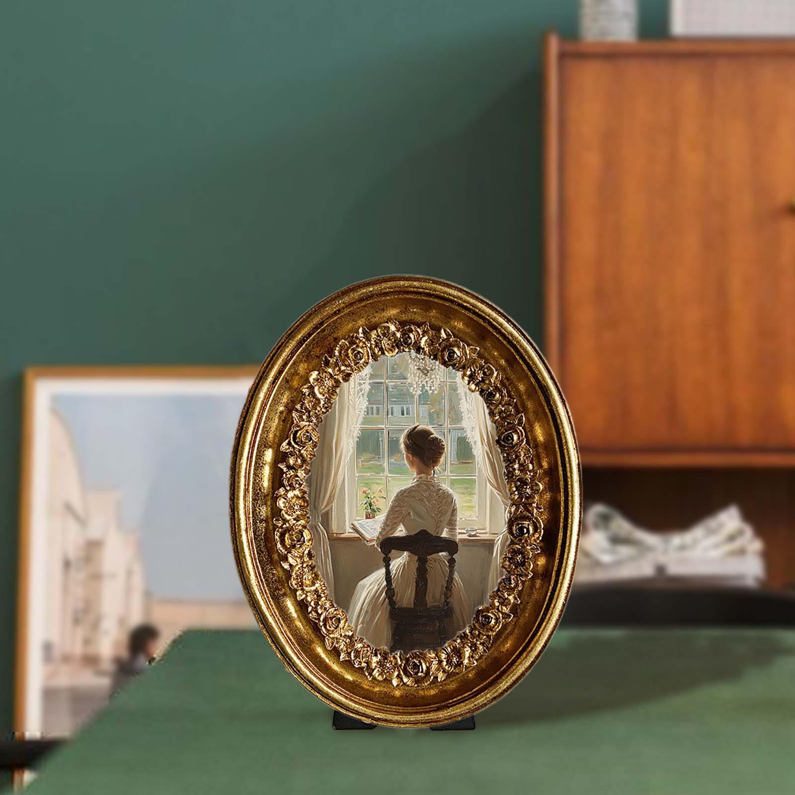 Vintage Oval Photo Frame 5.8x7 - Resin Art Studio review and price