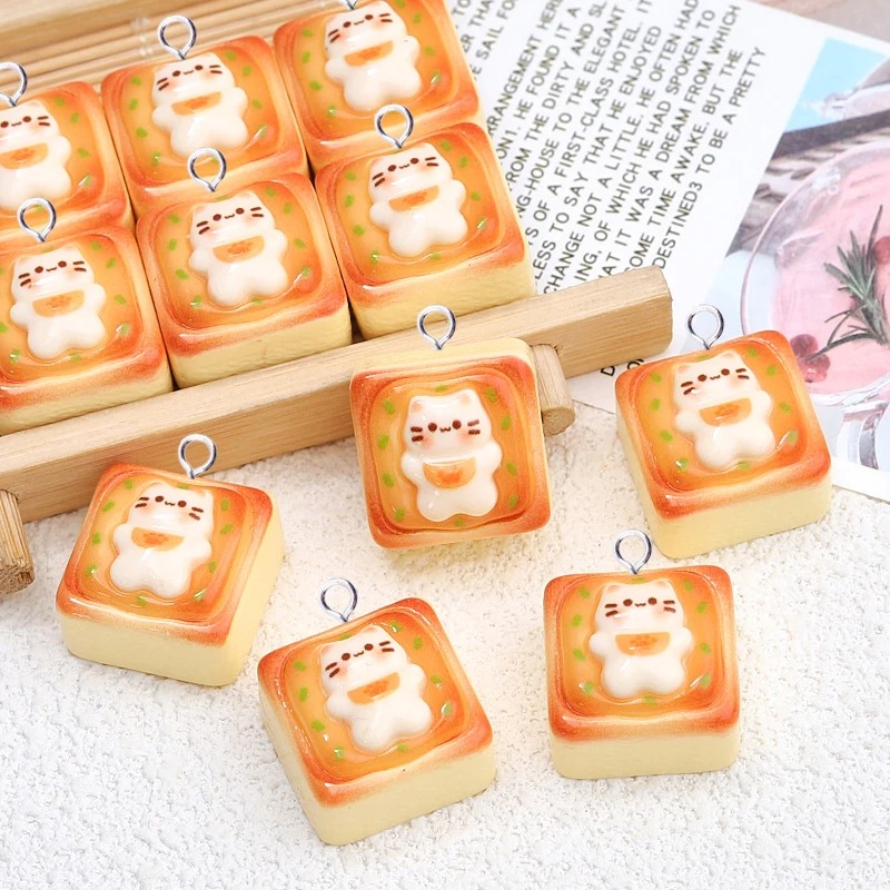 10Pcs Kawaii Cat Toast Bread R - Resin Art Essentials review and price