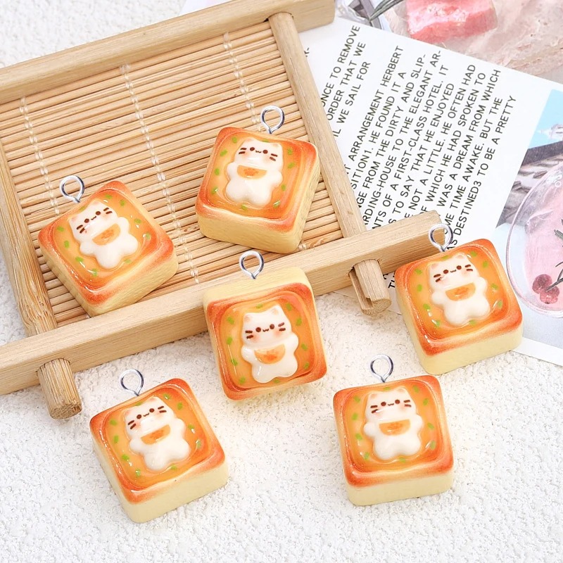 10Pcs Kawaii Cat Toast Bread R - Resin Art Essentials review and price
