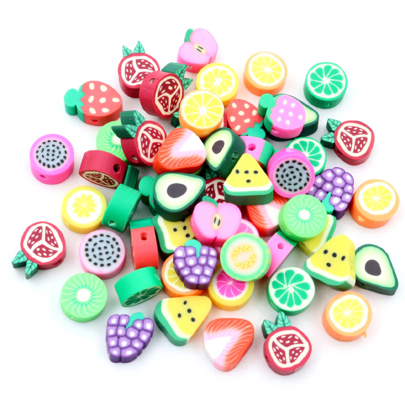 50pcs 10mm Mixed Colors Fruit  - Resin Art Clay review and price