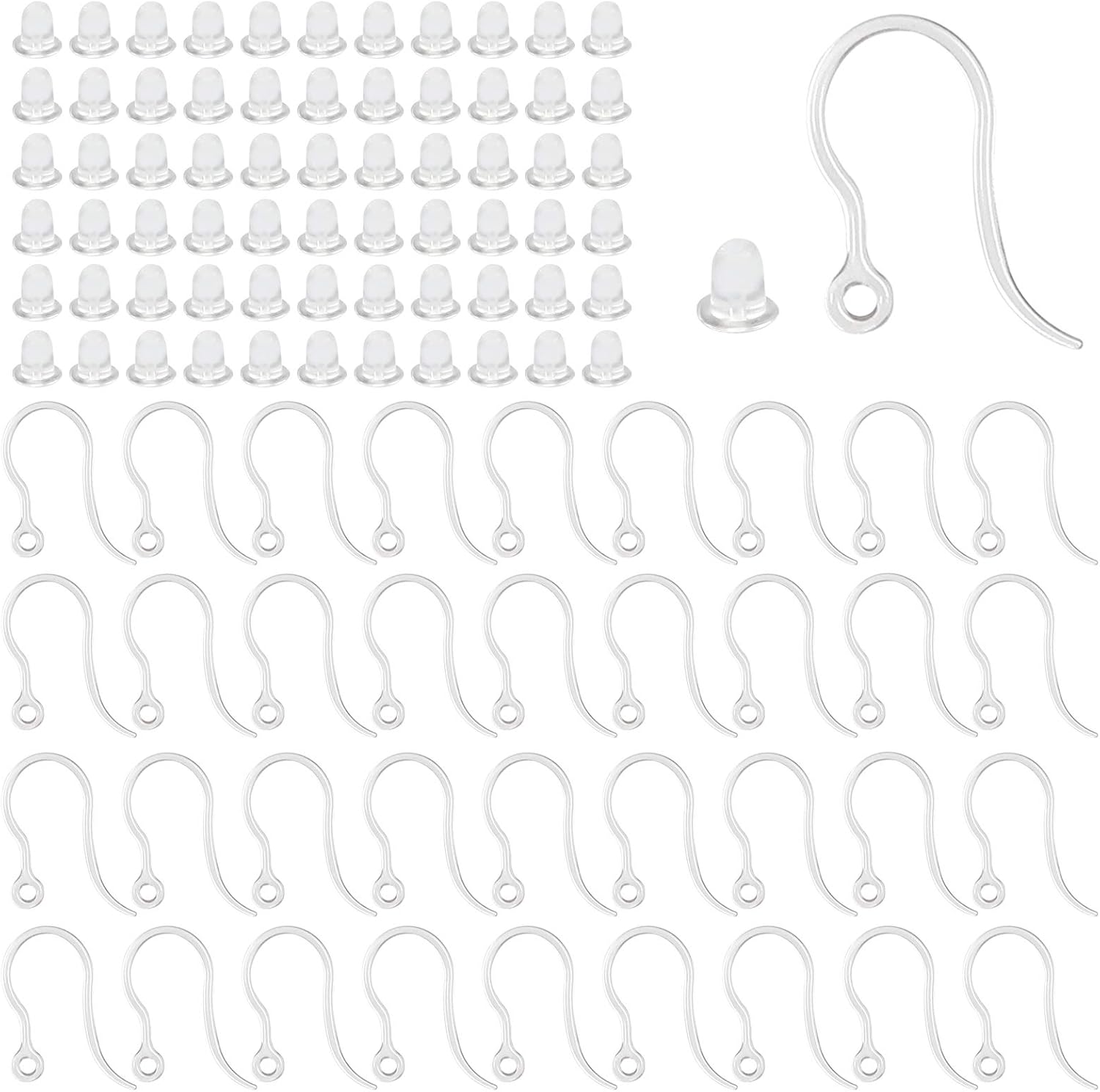 40pcs Clear Plastic Earring Ho - Resin Art Essentials review and price