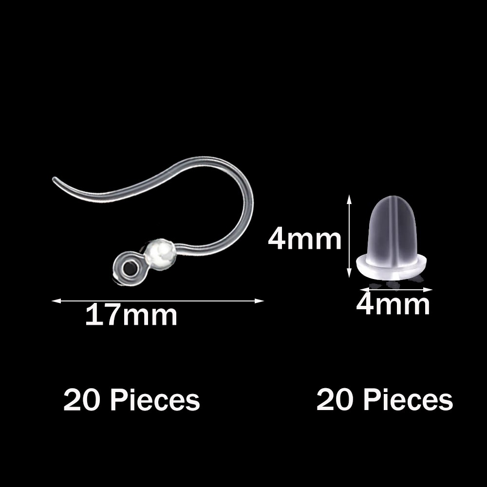 40pcs Clear Plastic Earring Ho - Resin Art Essentials review and price