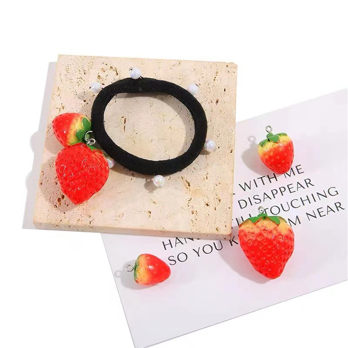 SG04 Cute 5pcs Strawberry Frui - Resin Art Necklace review and price