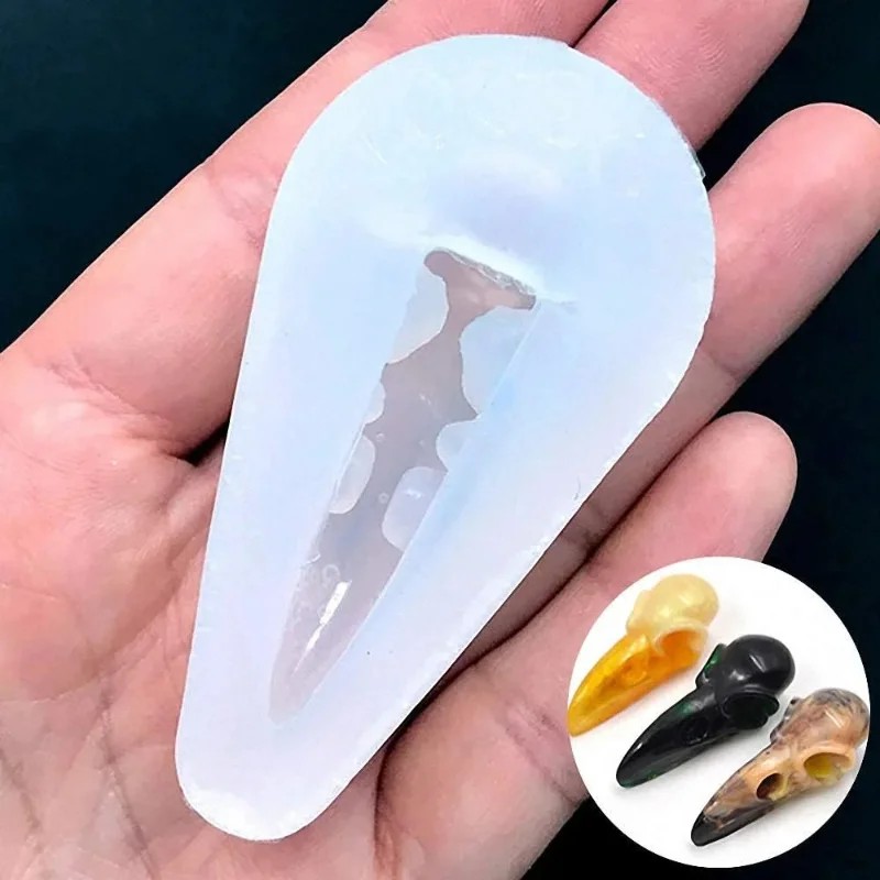 1 Pack Small 3D Crow Skull Sil - Resin Art Mold review and price