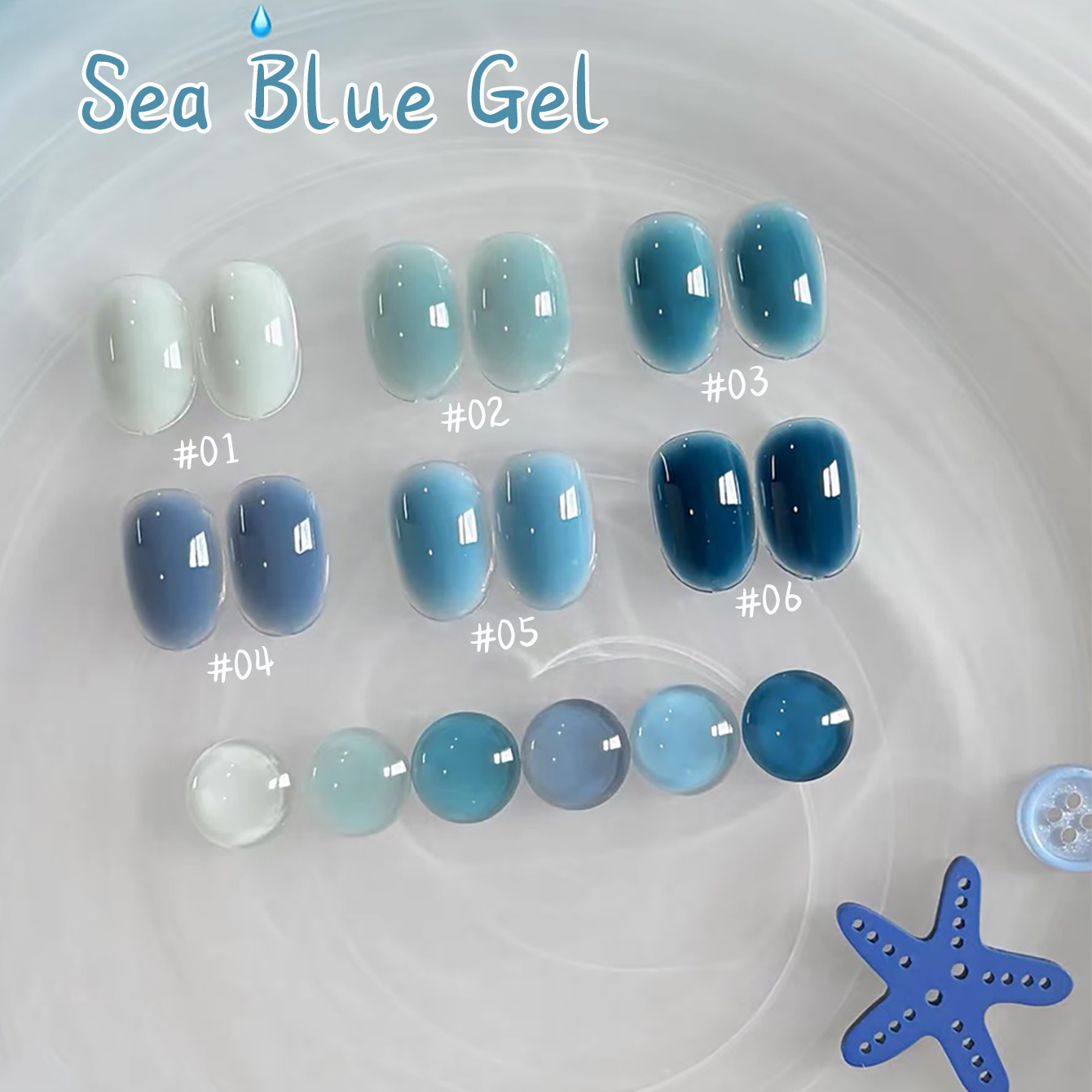 1-10pcs WS Ice Transparent Blu - Resin Art All review and price