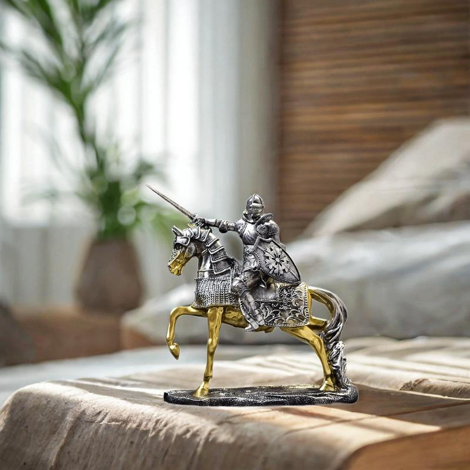 Knight Horse Statue Retro Art  - Resin Art Table Top review and price